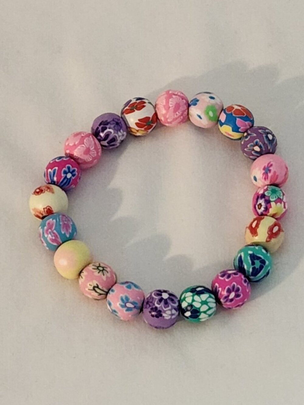 3 FOR $18 Colorful bead bracelet flowers paisley NIP